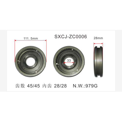 Mobil Jepang Isuzu 4HF1 Manual Girbox Parts Synchronizer OEM 8-97300-195-0 Untuk Isuzu 4HF1 MYY6P 8-97366-526-0